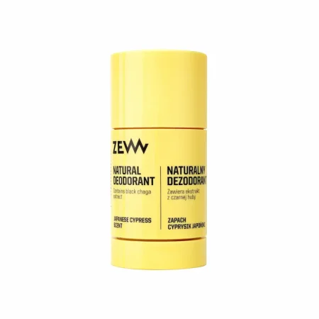 Натуральный мужской дезодорант-стик ZEW for men Хиноки и Бергамот весом 80 г на чистом белом фоне