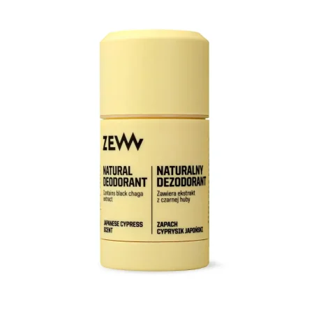 Натуральный мужской дезодорант-стик ZEW for men Хиноки и Бергамот весом 80 г на чистом белом фоне