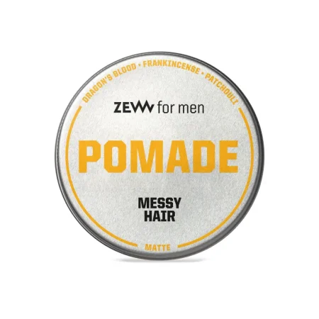 Мужская помада для небрежной укладки волос ZEW for men объемом 100 мл в круглой банке на чистом белом фоне